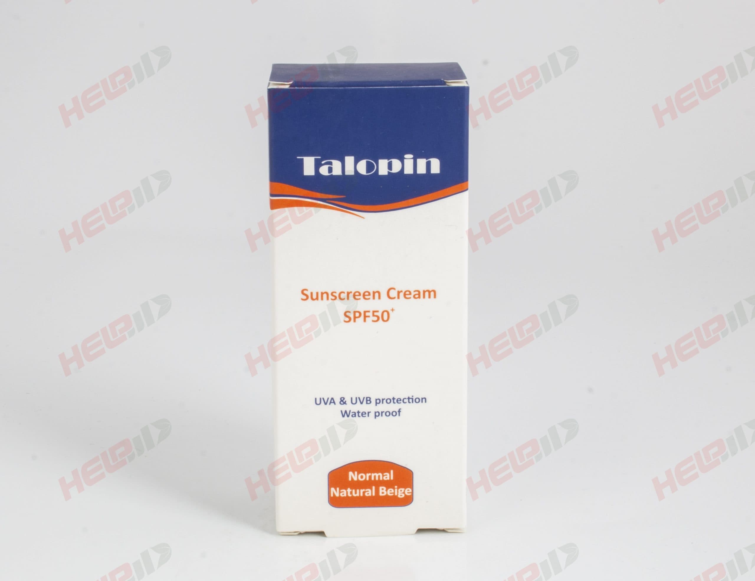 کرم ضد آفتاب تالوپین مدل SPF 50 نرمال نچرال بژ