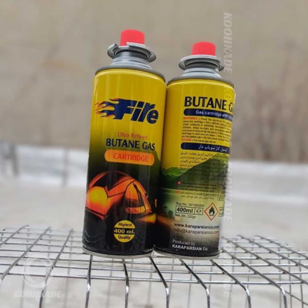 کپسول گاز سوپاپ دار BUTANE GAS 400ML — تصویر ۴