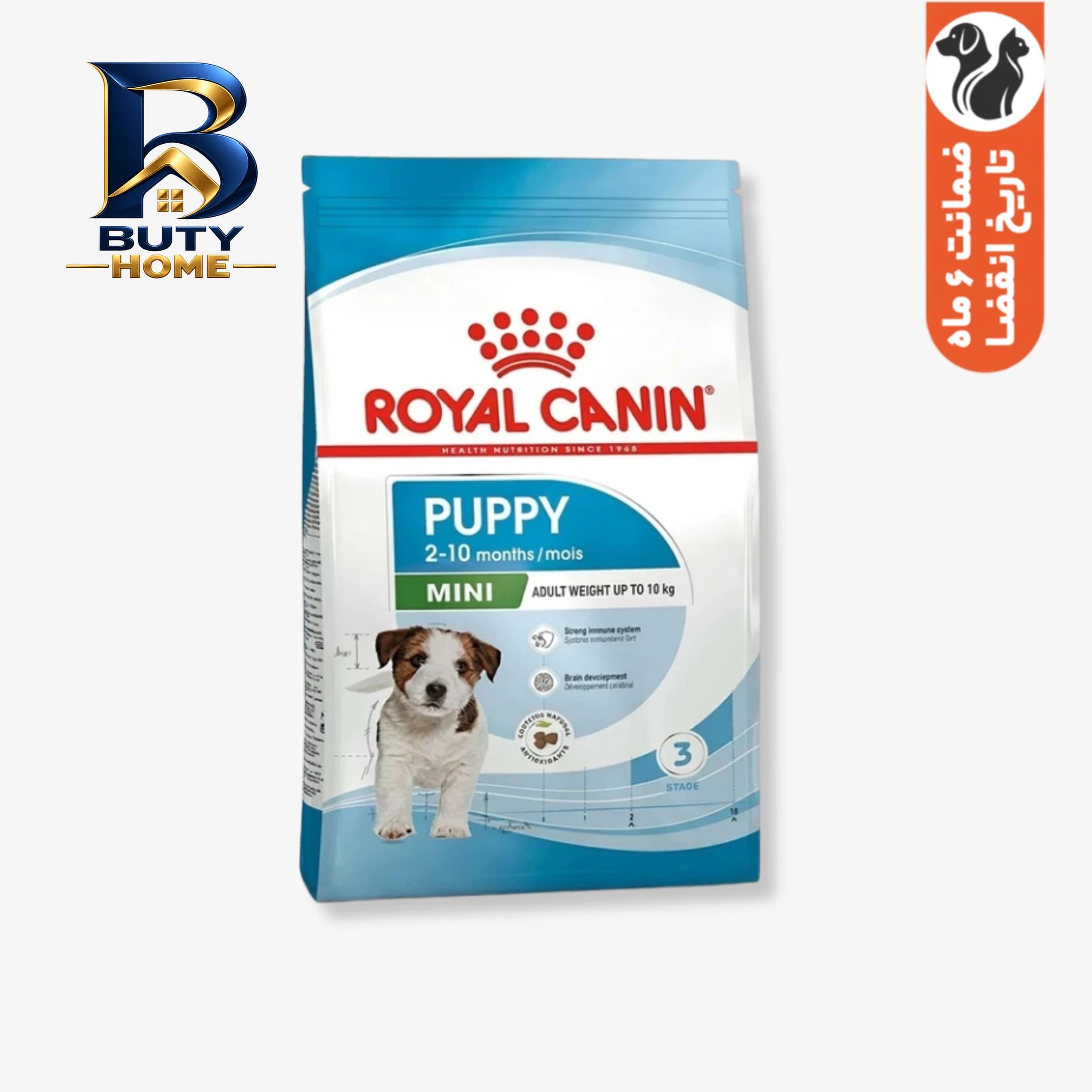 غذای خشک توله سگ نژاد کوچک رویال کنین مدل Mini Puppy با وزن 2 کیلوگرم — تصویر ۵