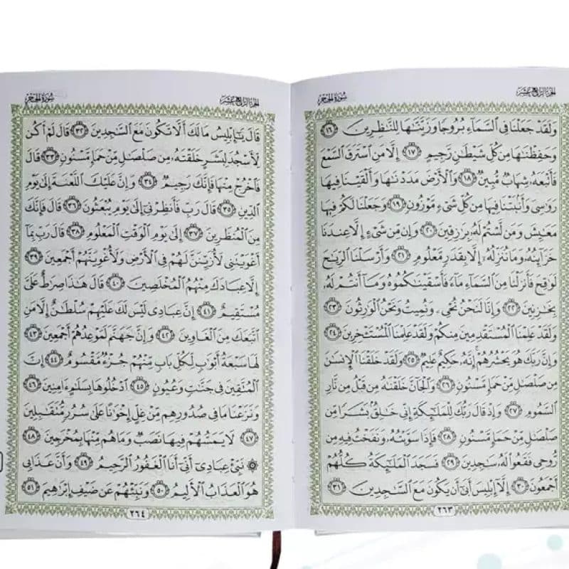 قرآن رقعی بدون ترجمه مخصوص حفظ تک رنگ جلد سلفون — تصویر ۴