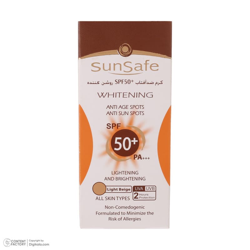 کرم ضد آفتاب رنگی سان سیف SPF 50 مدل 002 مناسب برای انواع پوست حجم 50 میلی لیتر — تصویر ۴