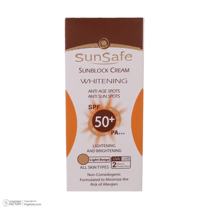 کرم ضد آفتاب رنگی سان سیف SPF 50 مدل 002 مناسب برای انواع پوست حجم 50 میلی لیتر — تصویر ۳
