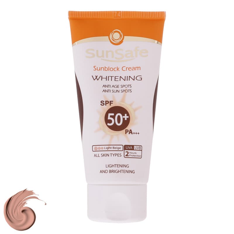 کرم ضد آفتاب رنگی سان سیف SPF 50 مدل 002 مناسب برای انواع پوست حجم 50 میلی لیتر — تصویر ۲