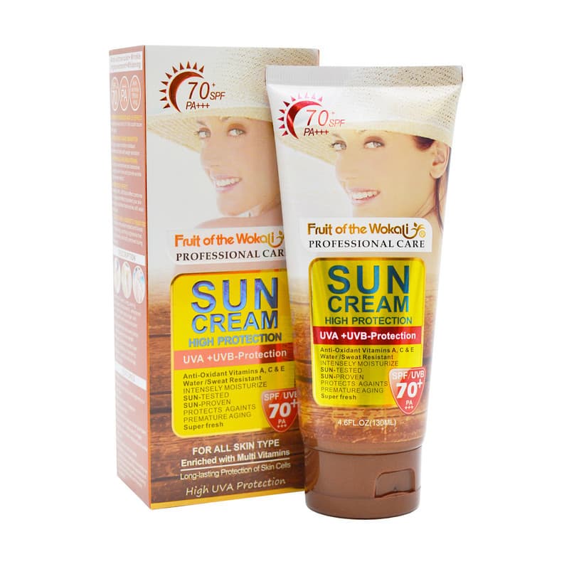کرم ضد آفتاب بدون رنگ وکالی SPF 70 مدل Kp125 ‌‌مناسب برای انواع پوست حجم 130 میلی لیتر
