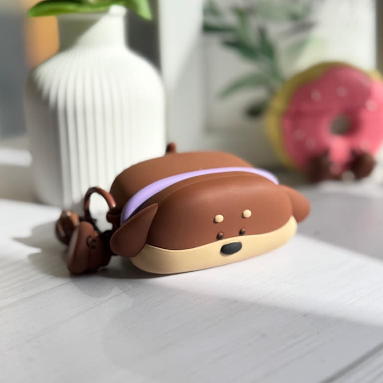 کاور ایرپاد Cartoon Puppy سیلیکونی اورجینال با آویز برای ایرپاد پرو و پرو 2 — تصویر ۲