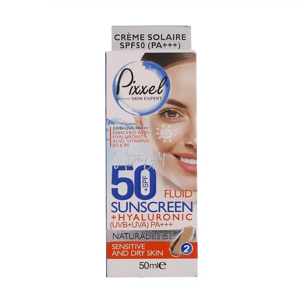 کرم ضد آفتاب رنگی پوست خشک پیکسل SPF50 مدل Natural BEIGE حجم 50 میلی‌لیتر — تصویر ۲