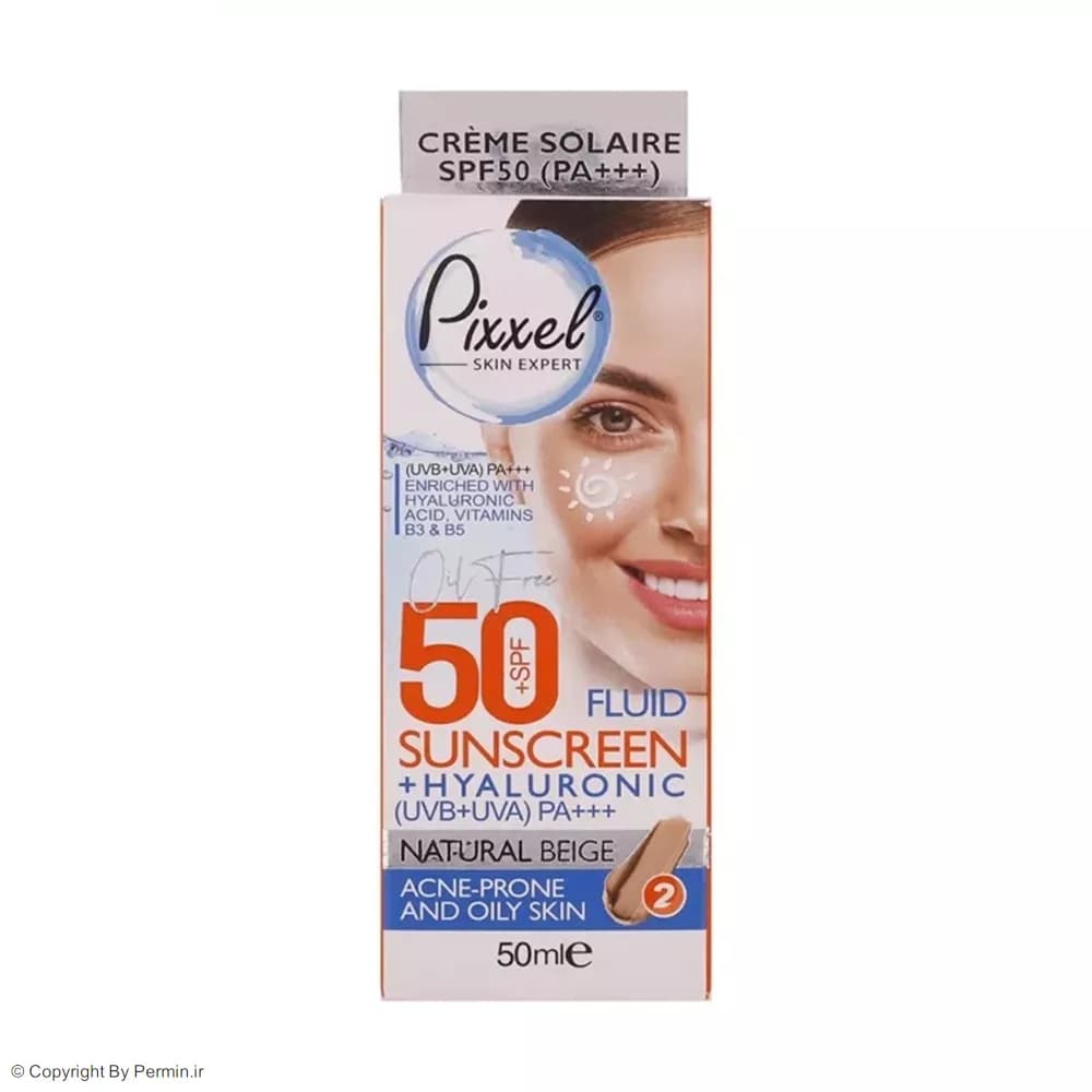 کرم ضد آفتاب رنگی پوست خشک پیکسل SPF50 مدل Natural BEIGE حجم 50 میلی‌لیتر — تصویر ۹