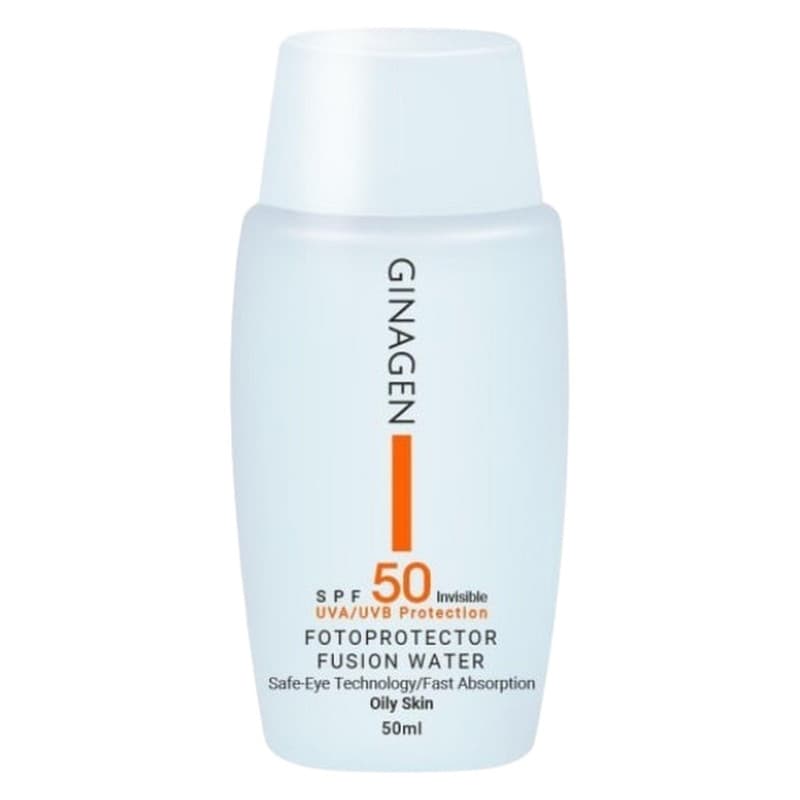 کرم ضدآفتاب بی‌رنگ ژیناژن مدل SPF50، مناسب پوست‌های چرب، حجم 50 میلی‌لیتر