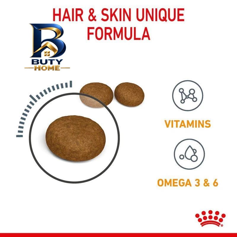 غذای خشک گربه رویال کنین مدل Hair and Skin وزن ۲ کیلوگرم و بستنی — تصویر ۷