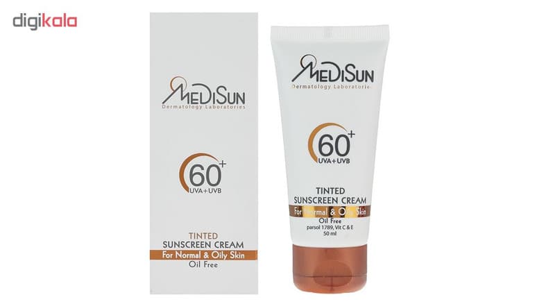 کرم ضد آفتاب رنگی مدیسان SPF 60 مدل Tinted ‌مناسب پوست‌های چرب و معمولی حجم 50 میلی‌لیتر — تصویر ۳