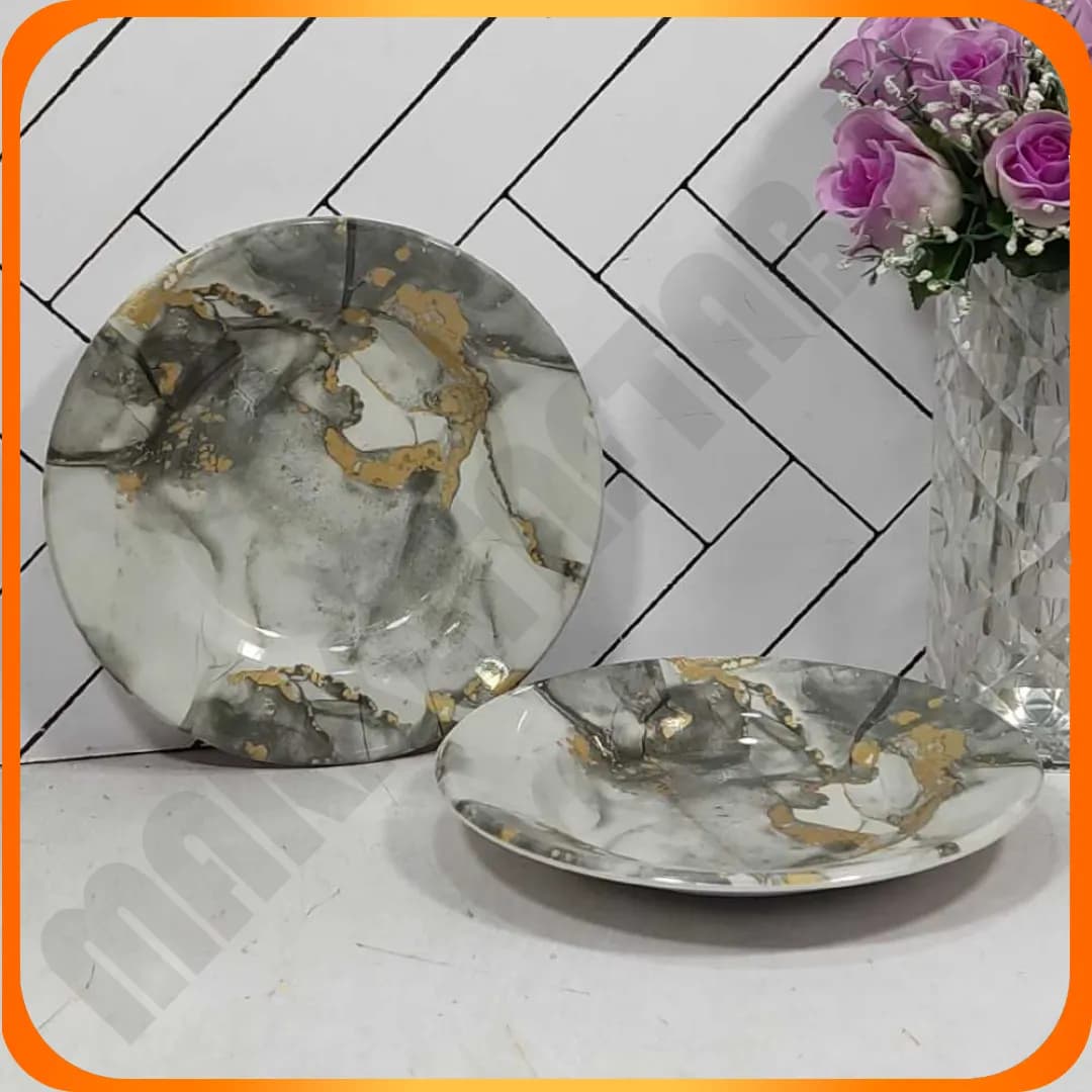 T415 بشقاب خورشت خوری گلدار ملامین پردیس ماهان