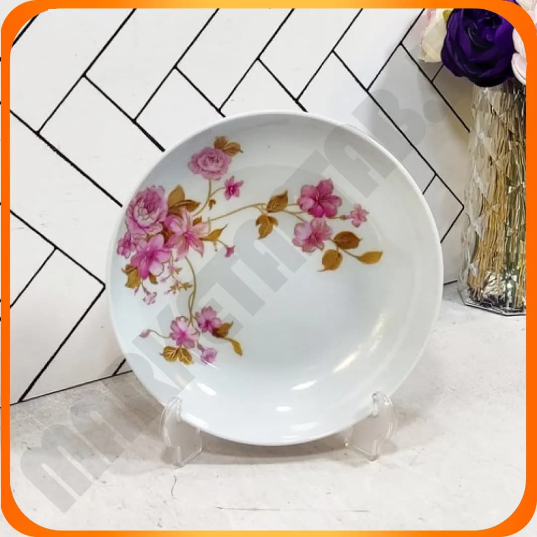 515 بشقاب گود خورشت خوری diwali نیلوفری اپال جام — تصویر ۲