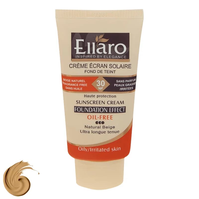 کرم ضد آفتاب رنگی الارو SPF30 سری Foundation Effect مدل Natural Beige محافظ UVB، مناسب پوست‌های چرب و حساس تحت لیسانس حجم 40 میلی‌لیتر — تصویر ۱۱