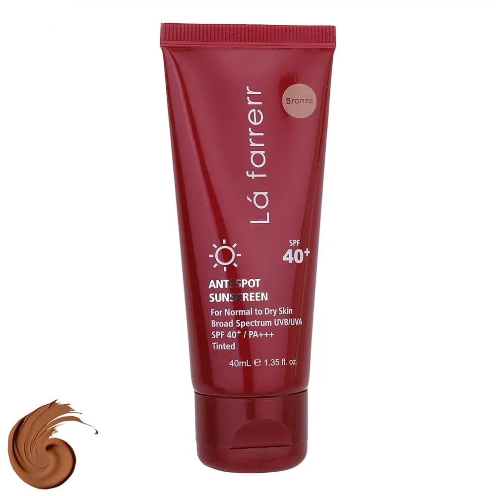 کرم ضد آفتاب و ضد لک رنگی لافارر SPF40-Bronze مناسب پوست‌ چرب حجم 40 میلی‌لیتر — تصویر ۵