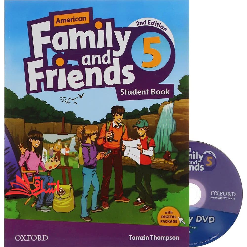کتاب american family and friends ۵ student book+wb ۲nd edition