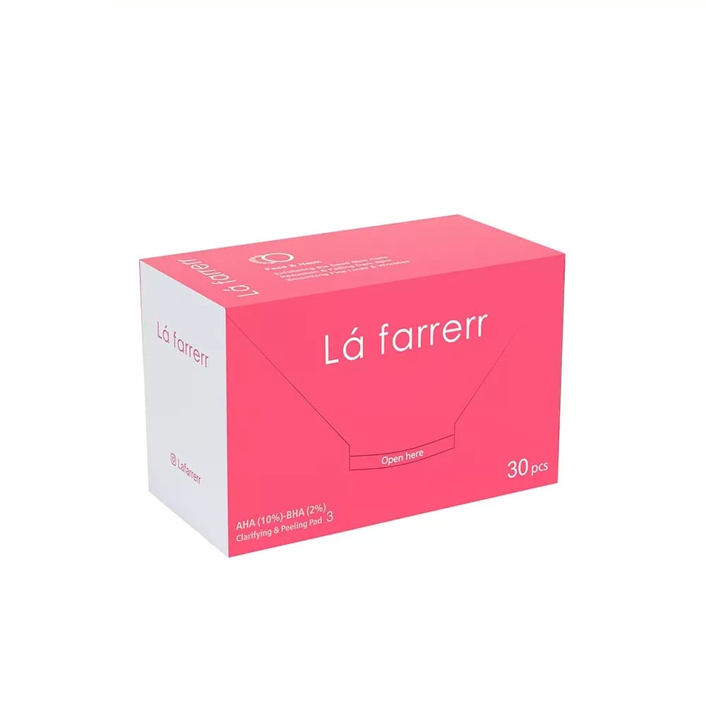 پد پاکسازی و لایه بردار پوست لافارر مدل AHA10% – BHA2% بسته 30 عددی — تصویر ۳