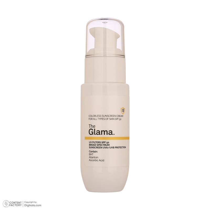 کرم ضد آفتاب بی‌رنگ دست و صورت گلاما SPF 50 مدل Broad Spectrum ‌محافظ UVA ، UVB مناسب برای انواع پوست حجم 50 میلی‌ لیتر — تصویر ۴