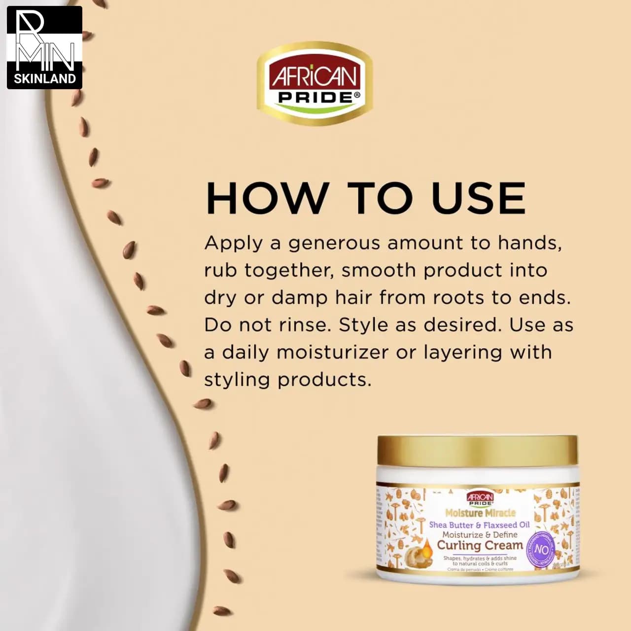 کرم حالت دهنده موی فر آفریکن پراید مدل Curling Cream حجم 340ml — تصویر ۳
