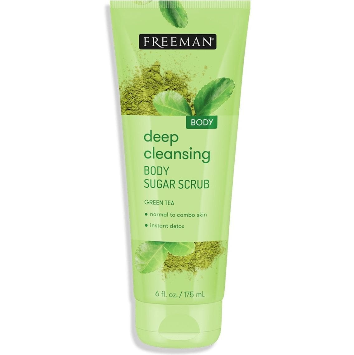 اسکراب سم زدای بدن چای سبز فریمن Body Sugar Scrub حجم 175 میل