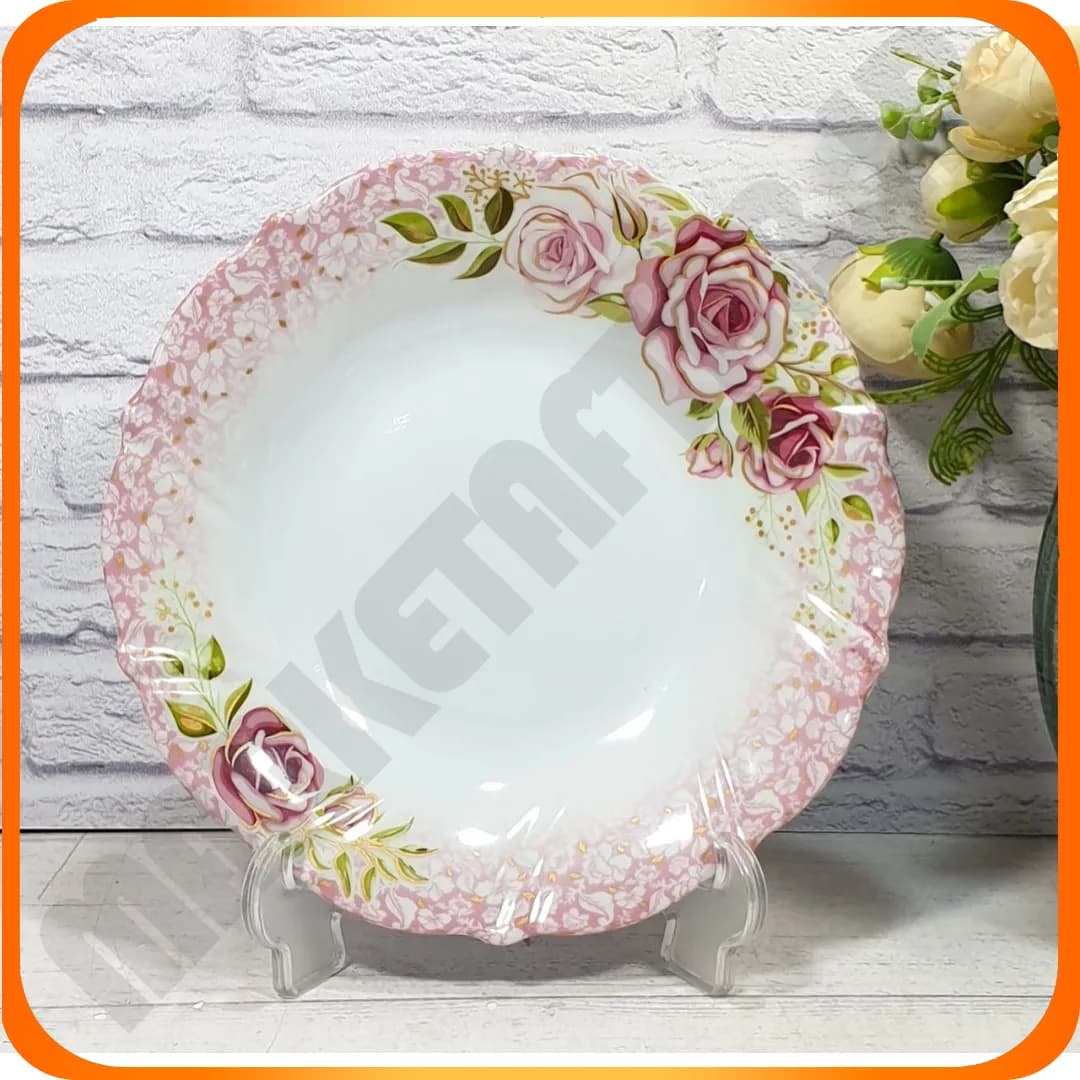 بشقاب گود گرد خورشت خوری بر جسته سلنا روما ملامین اپال جام