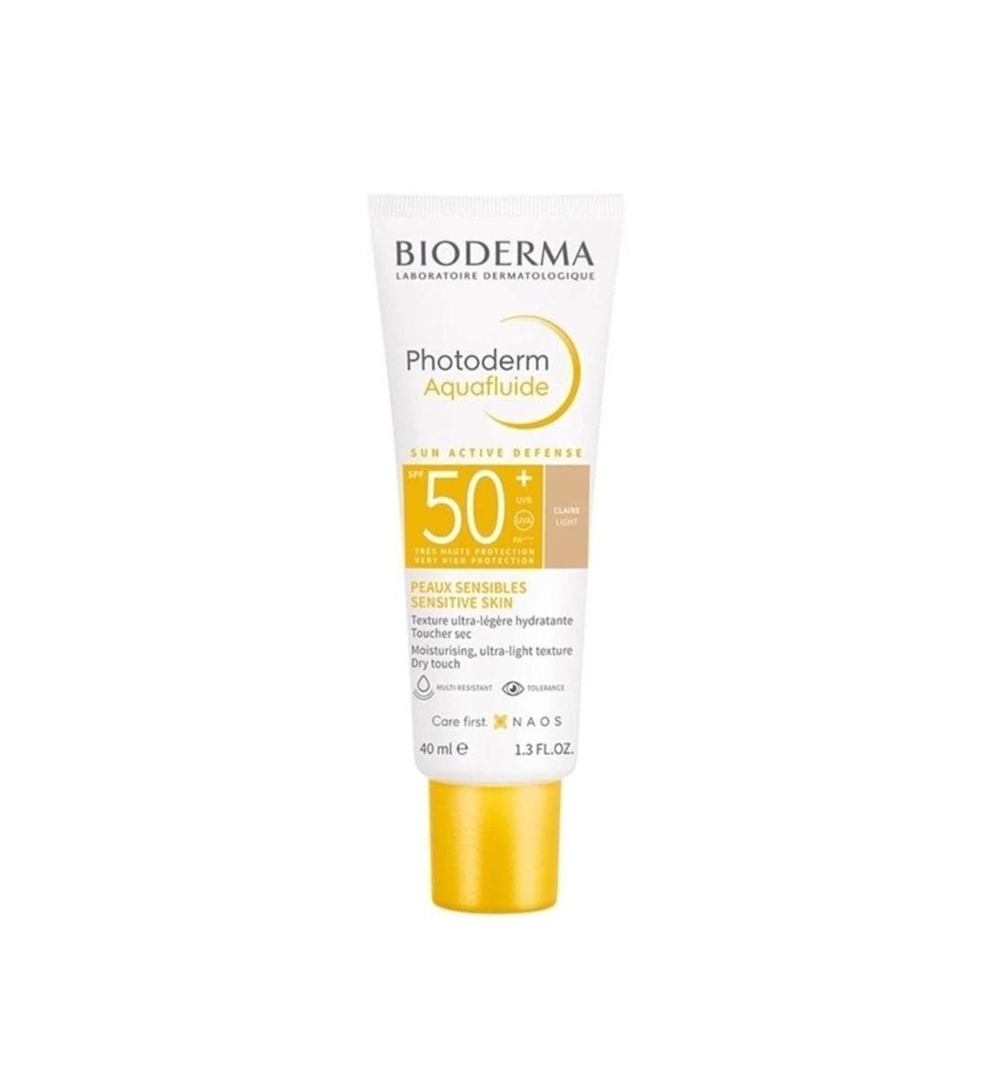کرم ضد آفتاب مدل Aquafluide با SPF+50 با حجم 40 میل بایودرما رنگی Bioderma