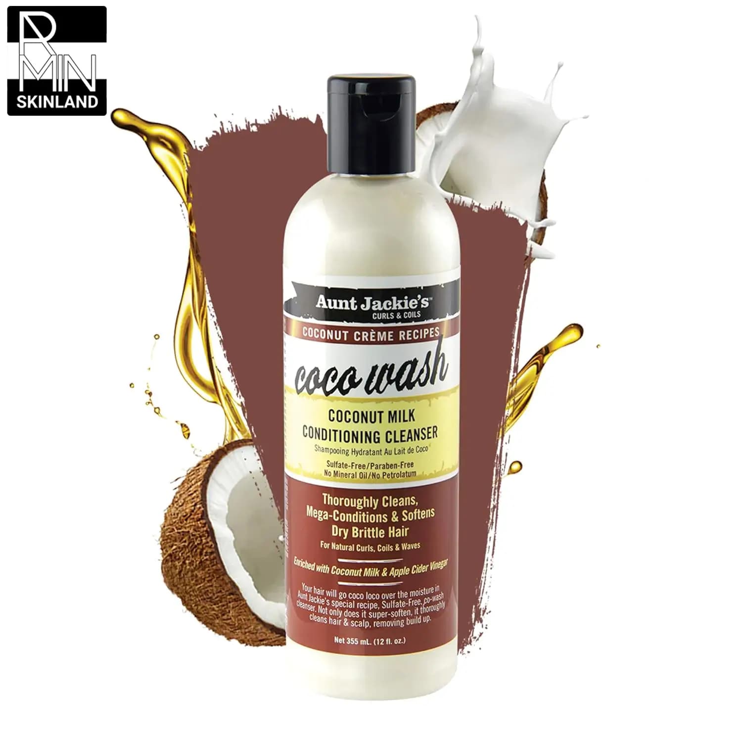 شامپو نرم کننده موی فر آنت جکیز مدل Coco Wash حجم 355ml — تصویر ۳