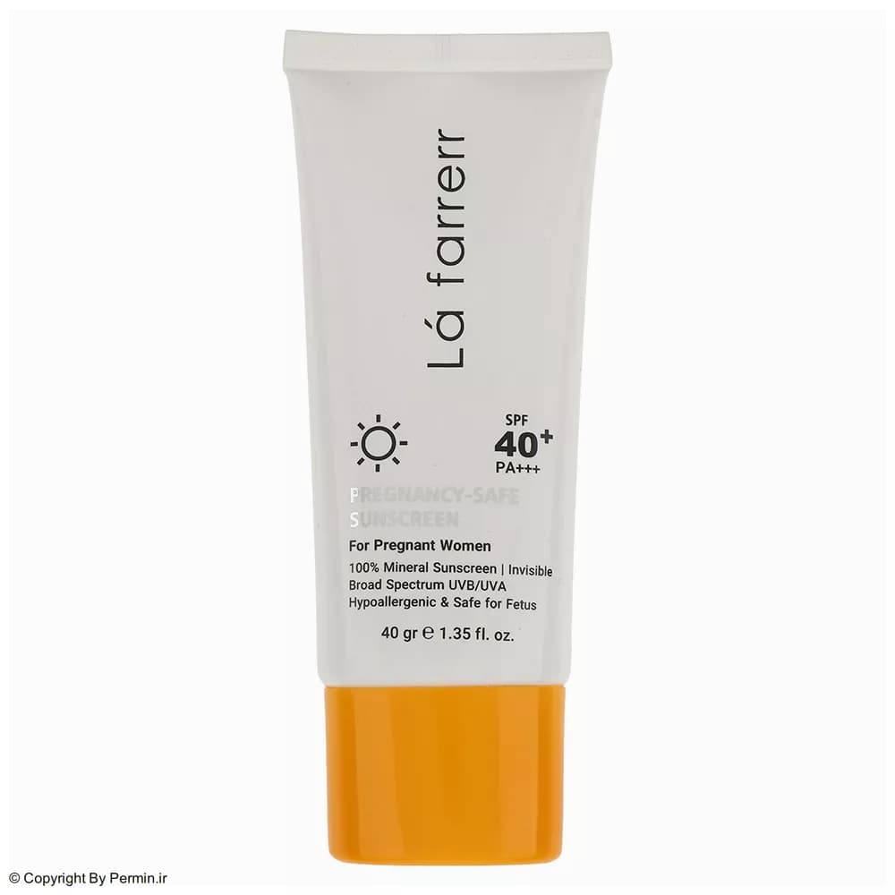 کرم ضد آفتاب بی رنگ لافارر SPF40 مناسب دوران بارداری بانوان حجم 40 میلی‌لیتر — تصویر ۵