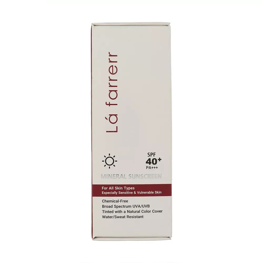 کرم ضد آفتاب مینرال رنگی لافارر SPF40 مناسب انواع پوست حجم 40 میلی‌لیتر — تصویر ۳