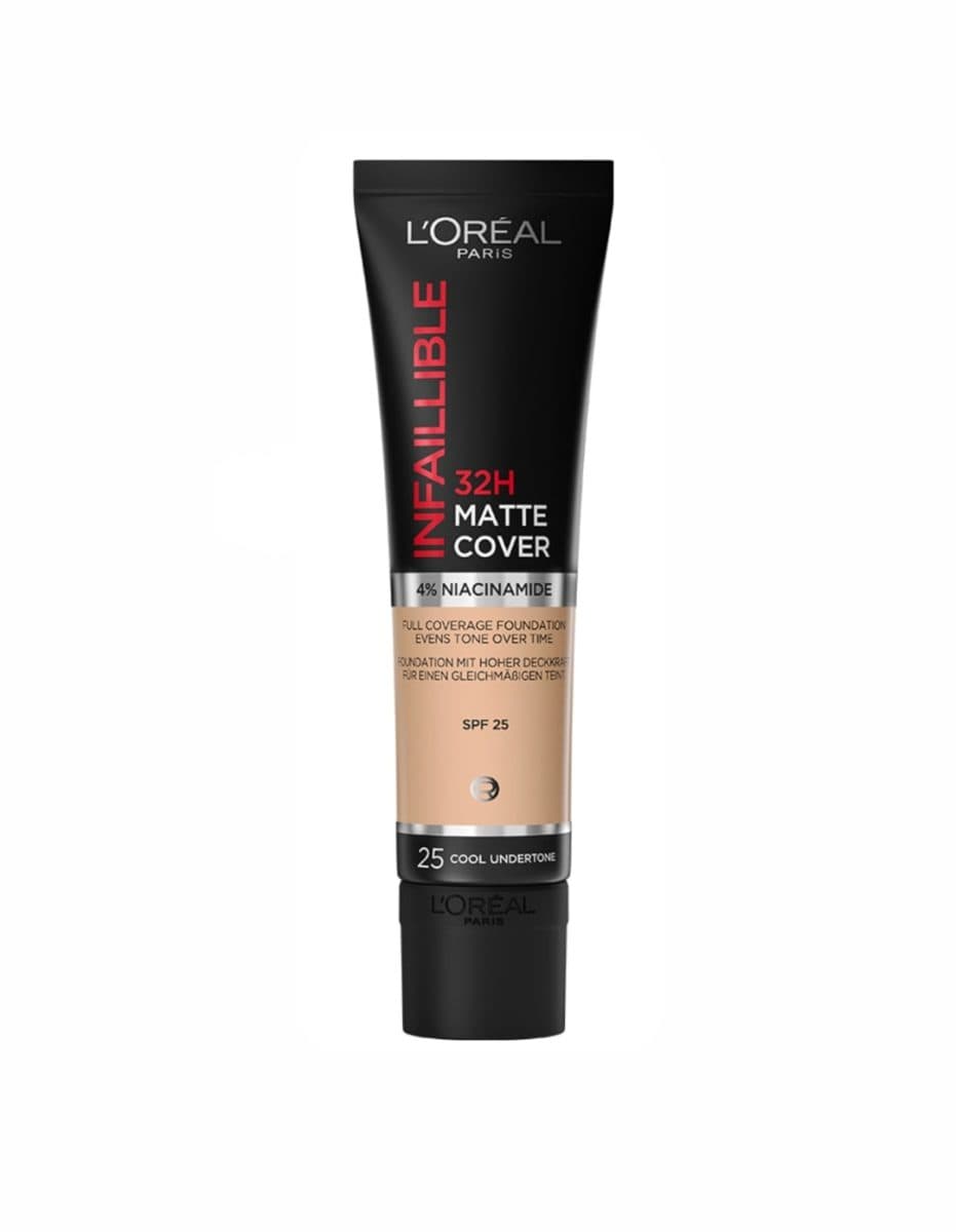 کرم پودر تیوپی مت کاور لورال ۳۲ ساعته شماره ۲۵ L’Oréal