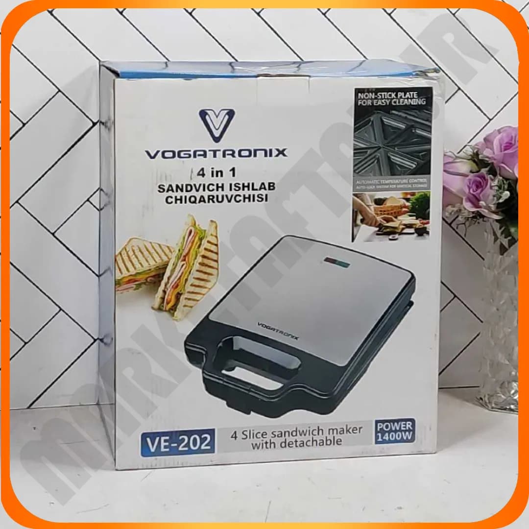 ساندویچ میکر 4 اسلایس 1400 وات VE-202 ووگات رونیکس
