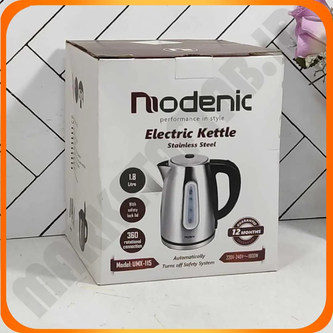 کتری برقی 1/8 لیتر UMX-115 بدنه استیل MODENIC