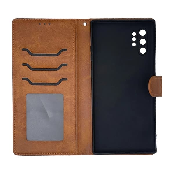 کیف چرمی کلاسوری سامسونگ Note 10 Plus بند دار — تصویر ۵