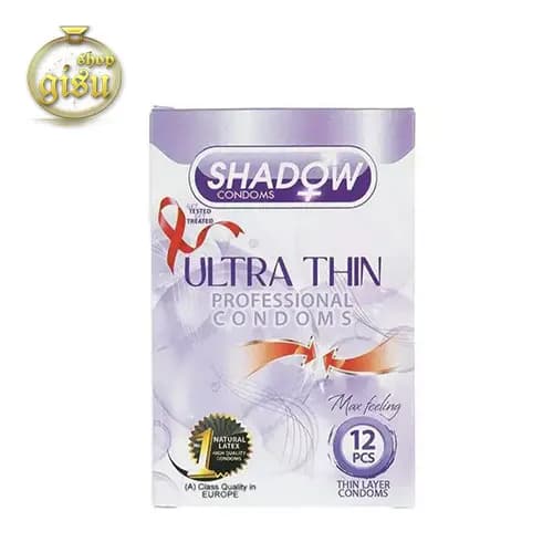 کاندوم نازک ultra thin شادو بسته 12 عددی