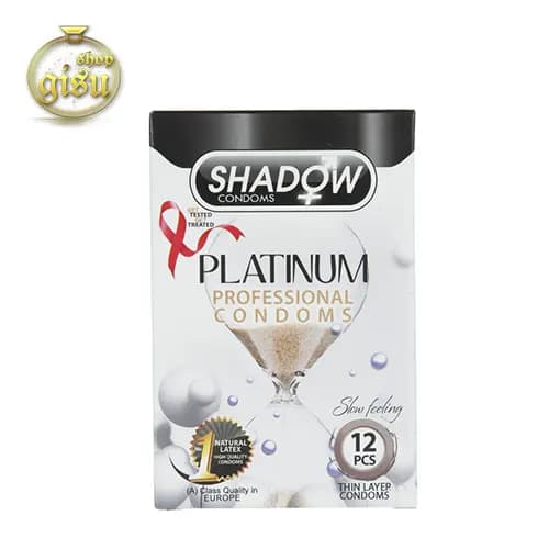 کاندوم پلاتینیوم Platinum شادو بسته 12 عددی