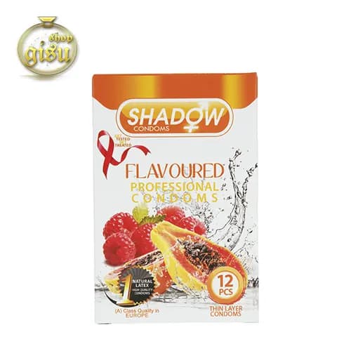 کاندوم میوه‌ای FLAVOURED شادو بسته 12 عددی