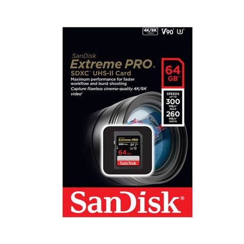 کارت حافظه سندیسک SanDisk 64GB Extreme PRO 300 MB/s UHS-II SDXC — تصویر ۳