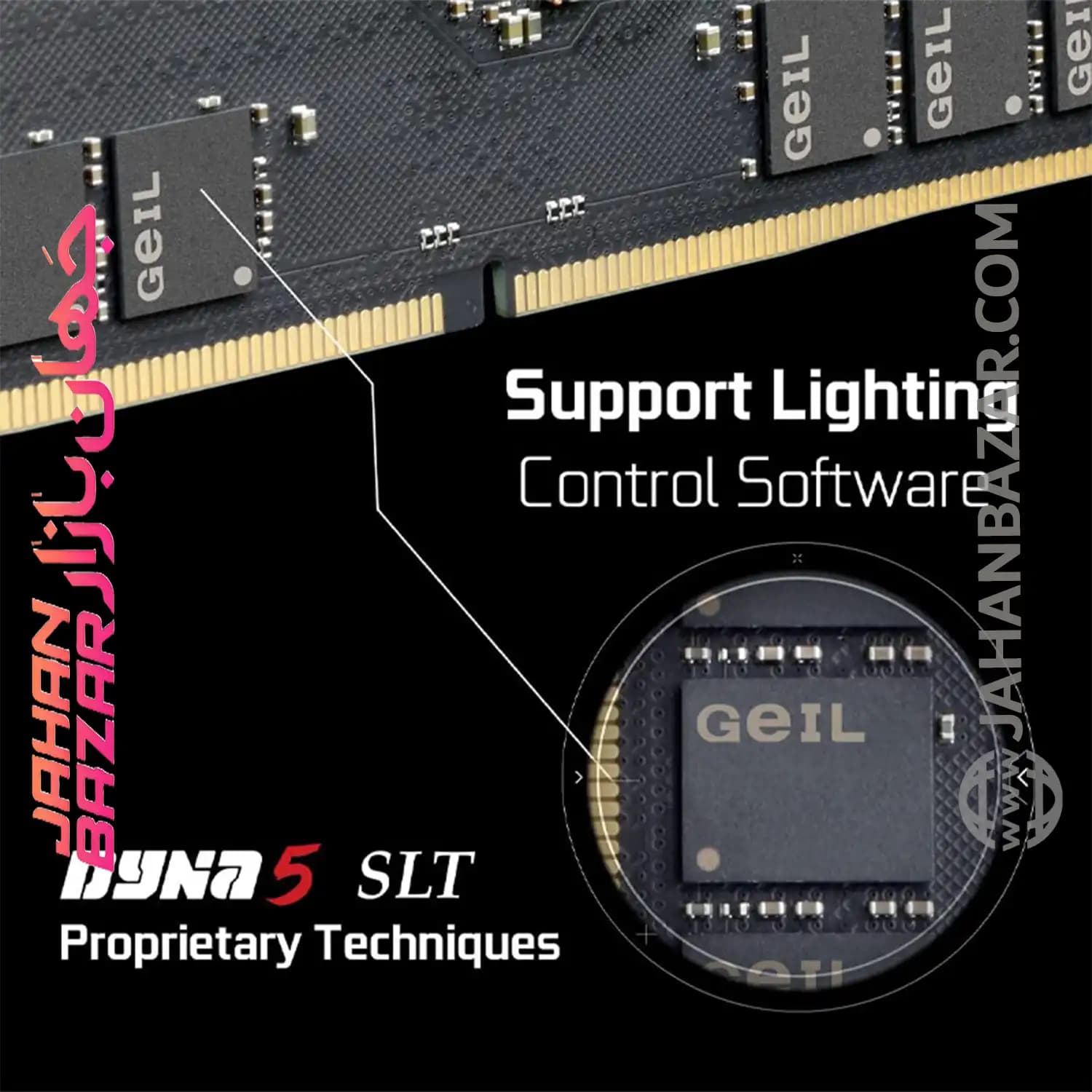 رم دسکتاپ جیل دو کاناله CL38 مدل DDR5 5600 MHz GEIL POLARIS RED ظرفیت 32GB — تصویر ۳
