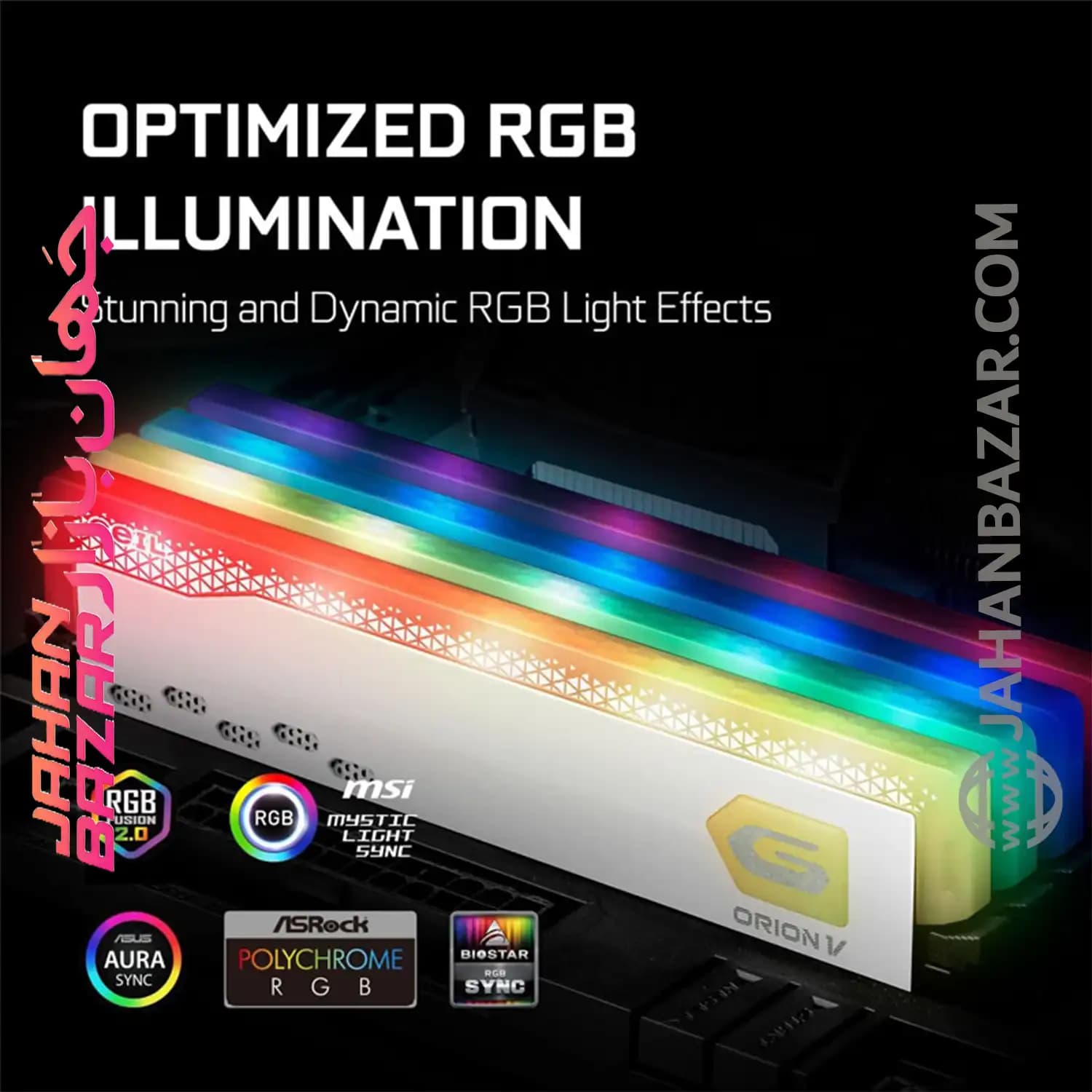 رم دسکتاپ جیل دو کاناله CL38 مدل DDR5 5600 MHz GEIL ORION V WHITE ظرفیت 32GB — تصویر ۸