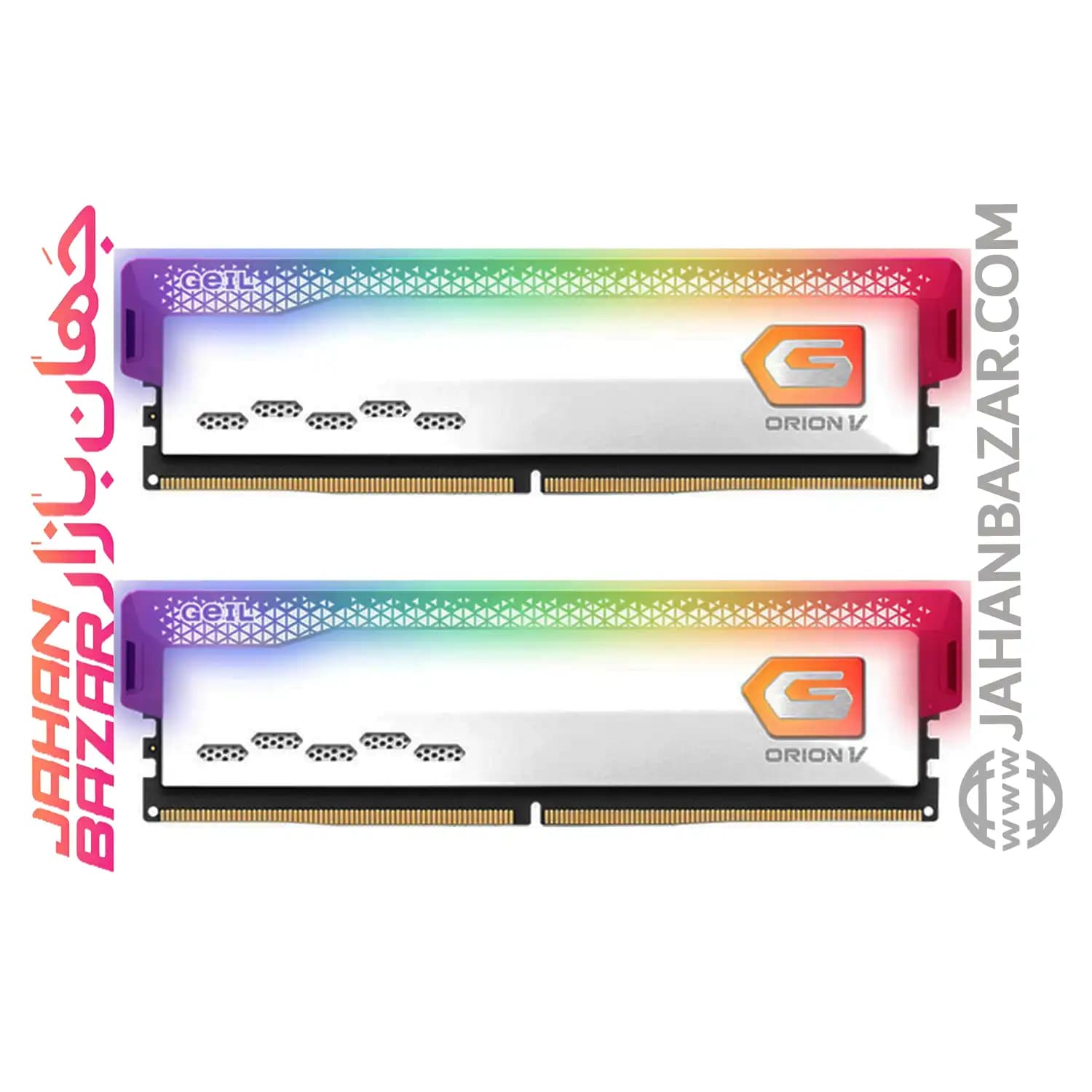 رم دسکتاپ جیل دو کاناله CL38 مدل DDR5 5600 MHz GEIL ORION V WHITE ظرفیت 32GB
