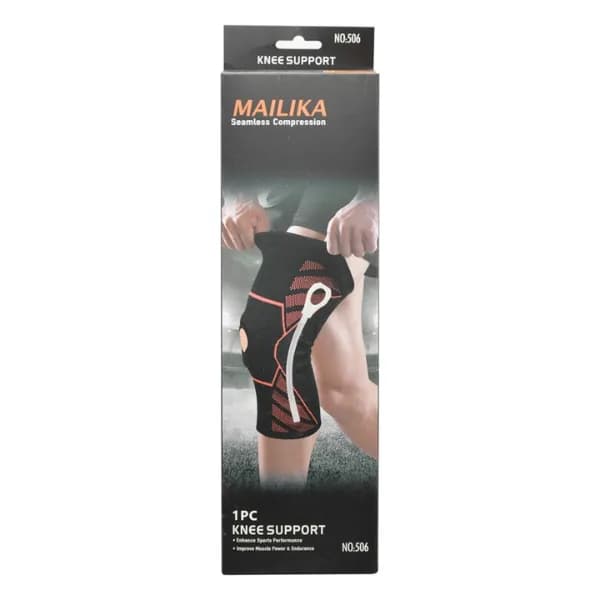 زانوبند سوراخ‌ دار طبی ورزشی آتل دار مایلیکا مدل Mailika 506