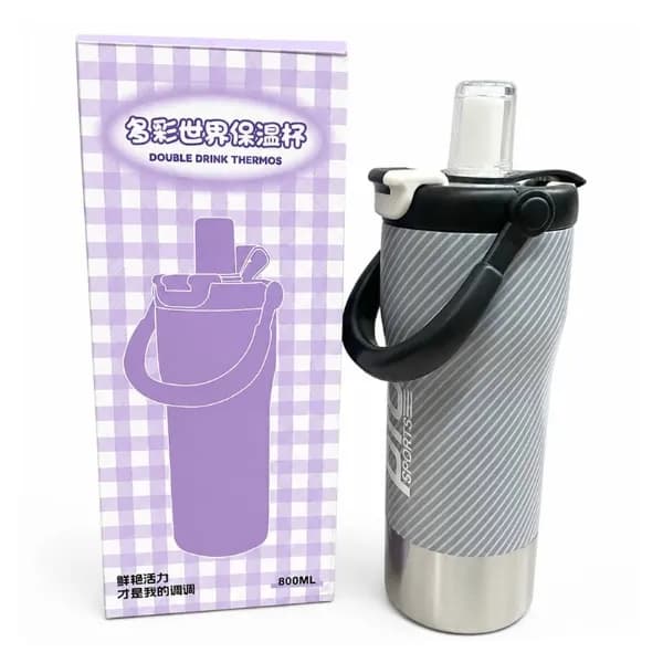 شیکر فلزی پرو اسپورتز Pro Sports مدل DOUBLE DRINK THERMOS — تصویر ۶
