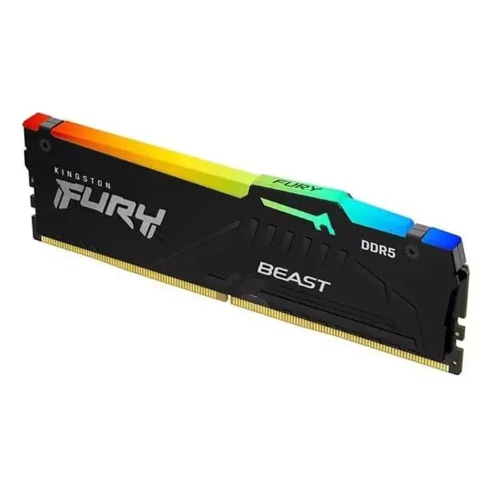 رم کامپیوتر مدل Kingston Fury Beast RGB 16GB 5200MHz CL40 DDR5 Single