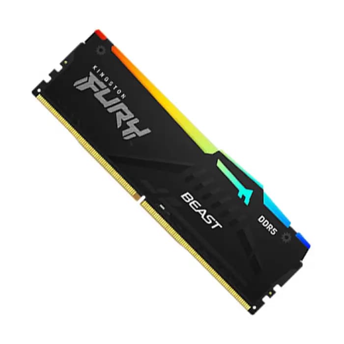 رم کامپیوتر کینگستون مدل Kingston Fury Beast RGB 16GB 5600MHz CL40 DDR5 Single