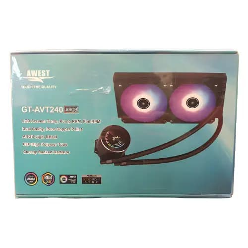 خنک کننده مایع پردازنده اوست AWEST GT-AVT240 ARGB — تصویر ۳