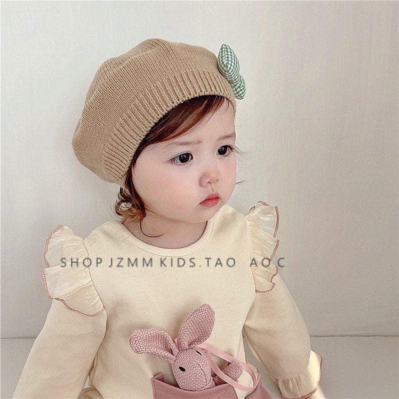 کلاه بافت بچه گانه فرانسوی طرح پاپیون — تصویر ۵