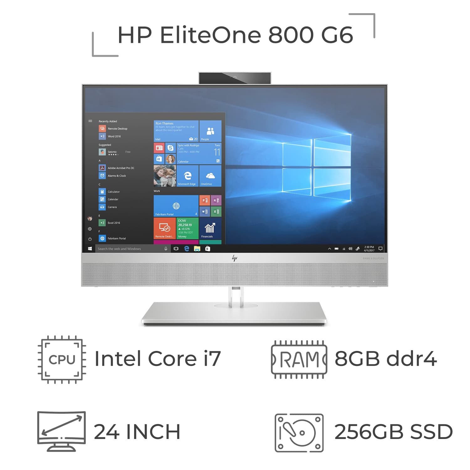 آل این وان استوک HP EliteOne 800 G6 پردازنده i7 نسل 10