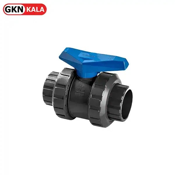 شیر توپی UPVC مهره ماسوره ای چسبی ضد اسید ویسپار — تصویر ۲