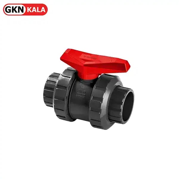 شیر توپی UPVC مهره ماسوره ای چسبی ضد اسید ویسپار