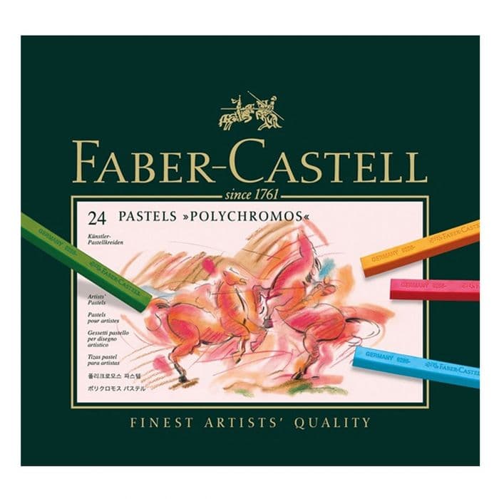 پاستل گچی 24 رنگ فابر کاستل مدل Polychromos — تصویر ۲