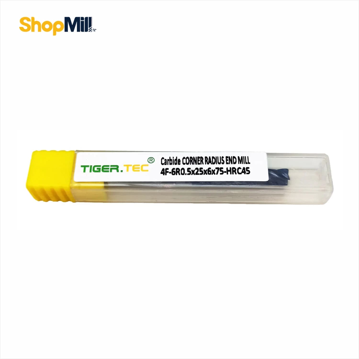 فرز انگشتی الماس 6 تیپ R0.5 تایگرتک (TIGER TEC) مدل 4F-6R0.5x25x6x75-HRC45